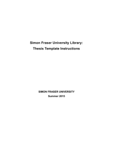 ThesisTemplateInstructions - Simon Fraser University Library