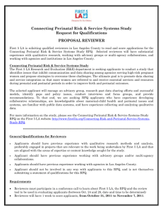 Connecting Perinatal Risk & Service Systems Study