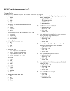 REVIEW: acids, bases, elements (pd. 7)