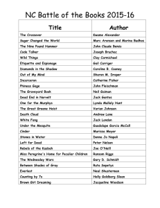 Book List for 2015-2016