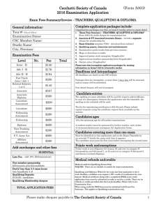 Exam Fees Summary/Invoice – TEACHERS, QUALIFYING & DIPLOMA