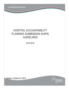 HAPS Guidelines - North West LHIN