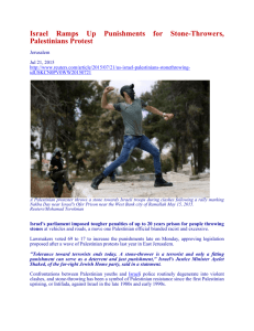 Israel Ramps Up Punishments for Stone-Throwers