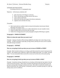 Mr. Keser 7/8 Science – Extreme Weather Essay Projects EXTREME
