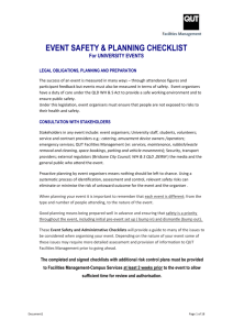 Event Safety Checklist - Facilities Management