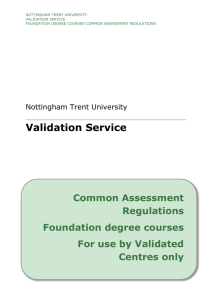 Common Assessment Regulation