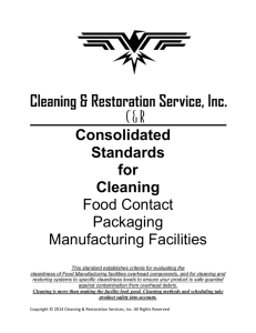 Cleaning Standards - Cleaning & Restoration Services, Inc.