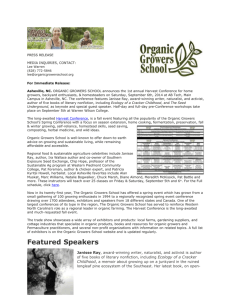 Press Release as .doc - Organic Growers School