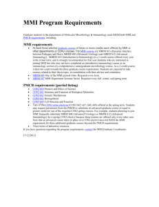 MMI Program Requirements