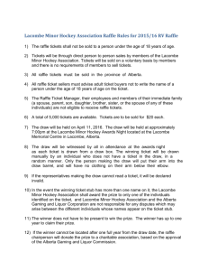 Lacombe Minor Hockey Association Raffle Rules