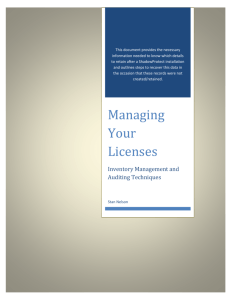 Managing Your Licenses
