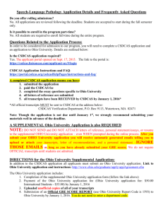 M.A.-SLP Graduate School Application Information and Instructions