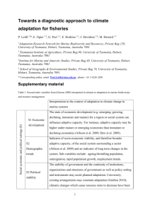 Towards a diagnostic approach to climate adaptation for fisheries