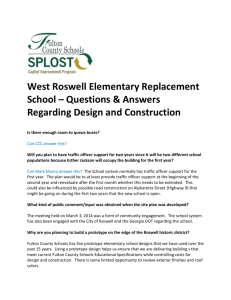 West Roswell Elementary Replacement School – Questions