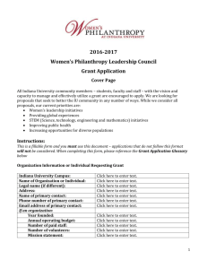 Grant Application - Indiana University Foundation