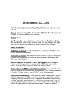 BOARD MEETING – July 11, 2012 - Yellowstone Regional Airport