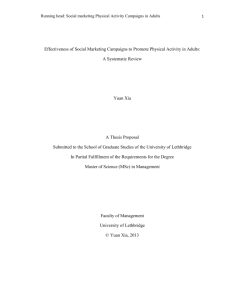 A Thesis Proposal - University of Lethbridge