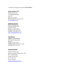 Current List of Foreclosure Liaisons AS OF 10/18/13