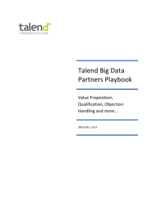 Talend Big Data Partners Playbook