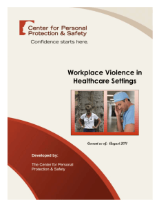 Healthcare WPV (13Aug11) - Center for Personal Protection and