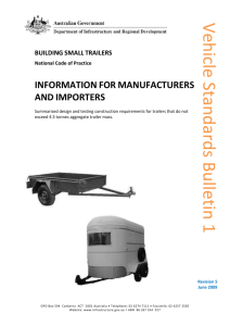 building small trailers - Department of Infrastructure and Regional