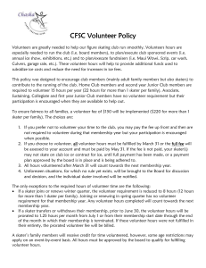 CFSC Volunteer Policy - Chaska Figure Skating Club