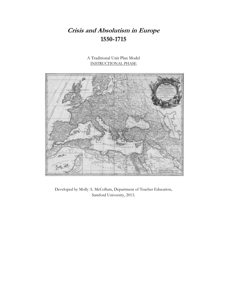 Crisis And Absolutism In Europe Worksheet Answers