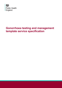 Gonorrhoea testing and management template service