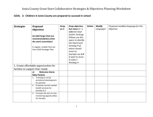 ICGSC Strategies and Objectives Worksheet for Goal 3