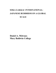 Soka Gakkai International: Japanese Buddhism on a Global Scale
