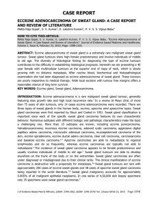 eccrine adenocarcinoma of sweat gland: a case report and review of