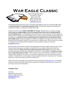 War Eagle Tournament Schedule - Arkansas Communication and