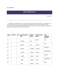 pH Indicators Chemistry
