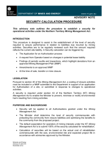 Security Calculation Procedure Guide