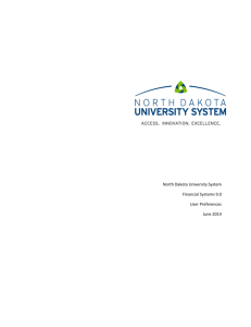 User Preferences - NDUS CTS - North Dakota University System