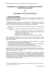 Sustainable Population Australia Inc