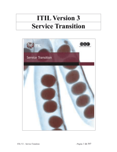 6 Organizing for Service Transition