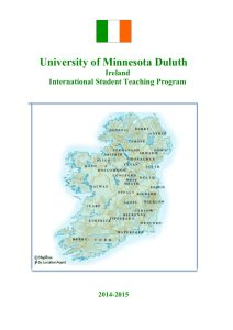 Irish Education - University of Minnesota Duluth