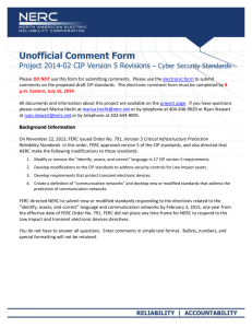 NERC Document_Portrait (Unofficial Comment Form)
