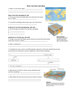 Ch. 3 Lesson 4 Notes-Sea Floor Spreading