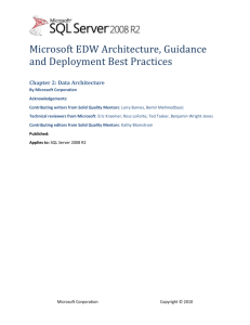 Chapter 2: Data Architecture - Center