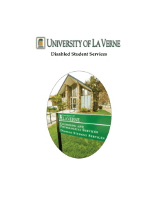 Disabled Student Services Handbook - Sites at La Verne