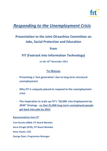 FIT Responding to the Unemployment Crisis