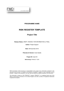 Risk Register Template - FMD Consultants Limited