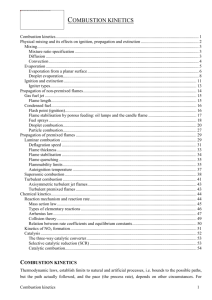 Combustion kinetics