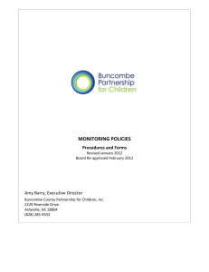 Monitoring Policies - Buncombe Partnership For Children