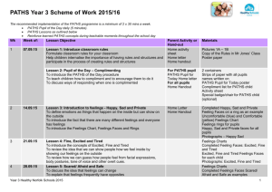 Y3 PATHS Scheme of Work 2015