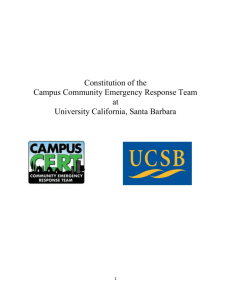 Constitution of the Campus Community Emergency Response Team