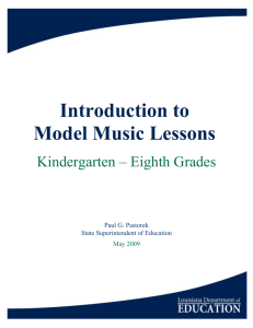 Introduction to Model Music Lessons