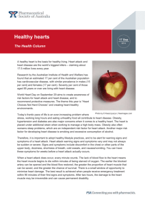 Healthy hearts - Pharmaceutical Society of Australia